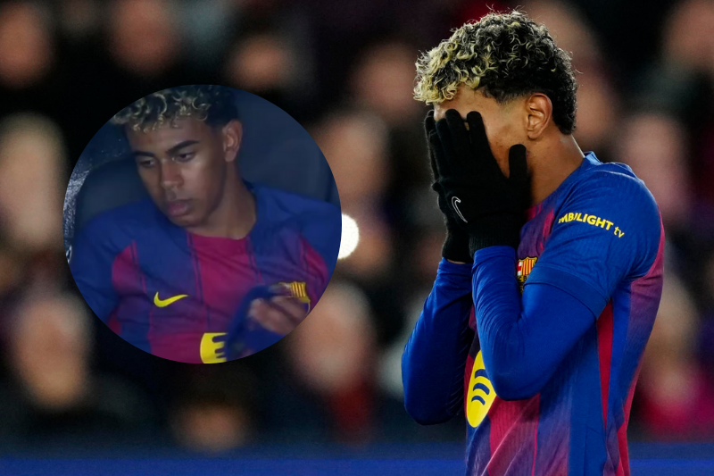 ¿Conflicto a la vista? Las caras de Lamine Yamal, tras ser sustituido